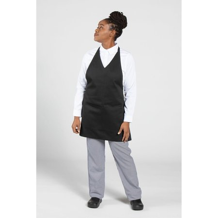 UNCOMMON THREADS Formal V-Neck Apron Blk 3041-0100